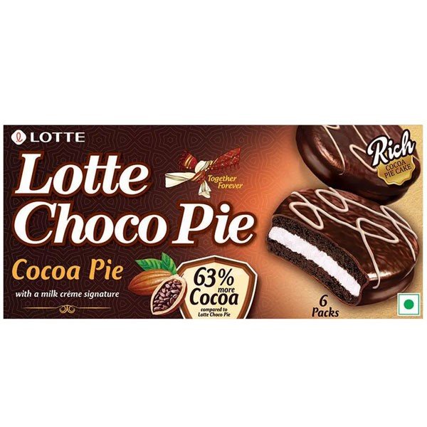 Lotte Choco Pie 6 Pack Rich Cocoa Pie 168Gm