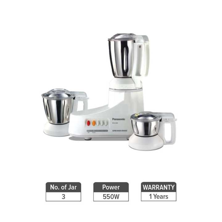 Panasonic 550 Watt 3 Jar Super Mixer Grinder MX-AC300SH