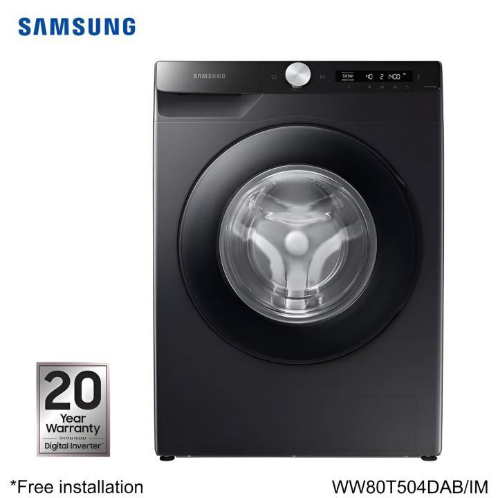 Samsung 8Kg Digital Inverter Washing Machine With AI Control WiFi Embedded & Smart Thing Connectivity WW80T504DAB/IM