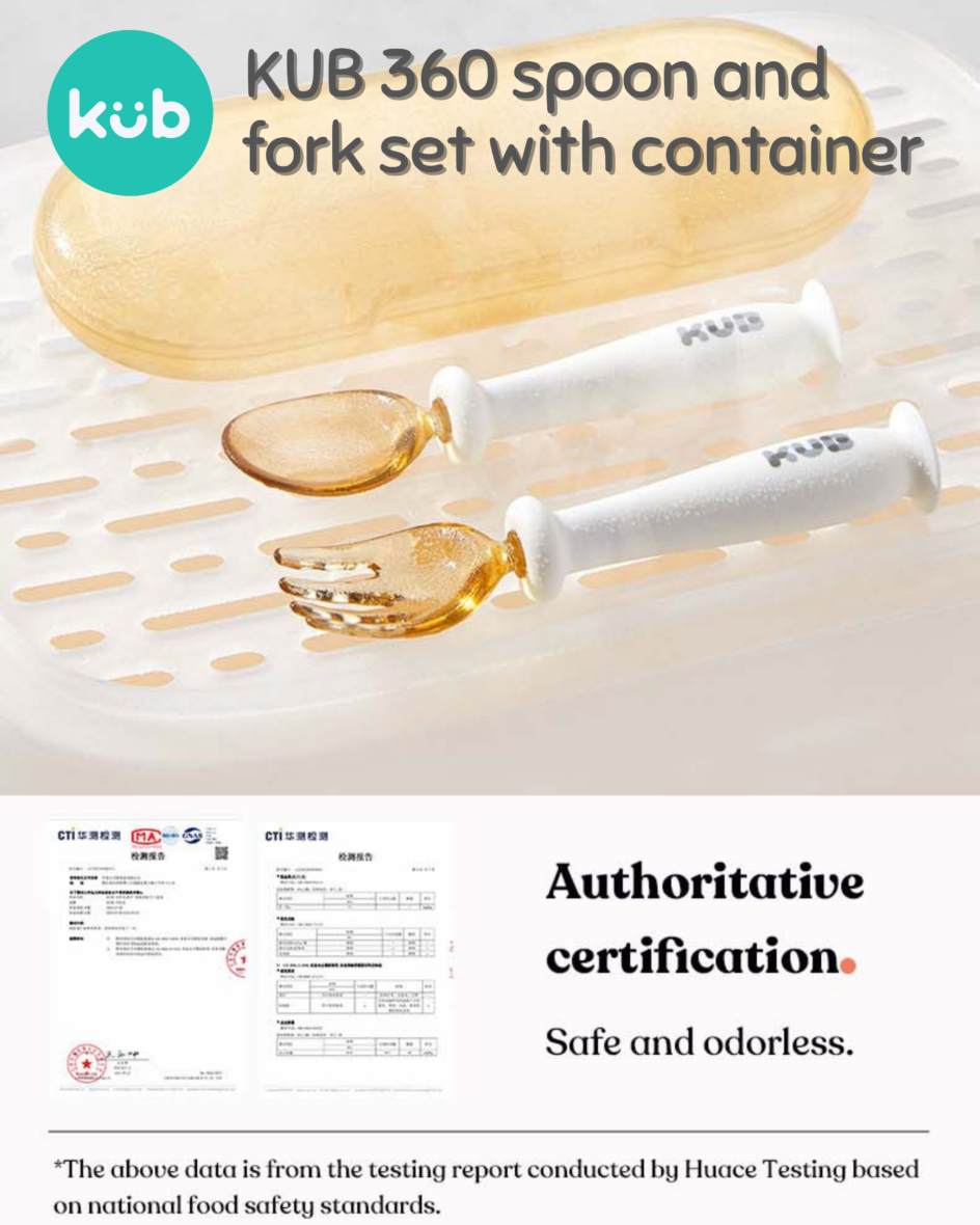 KUB 360 spoon and fork set with container