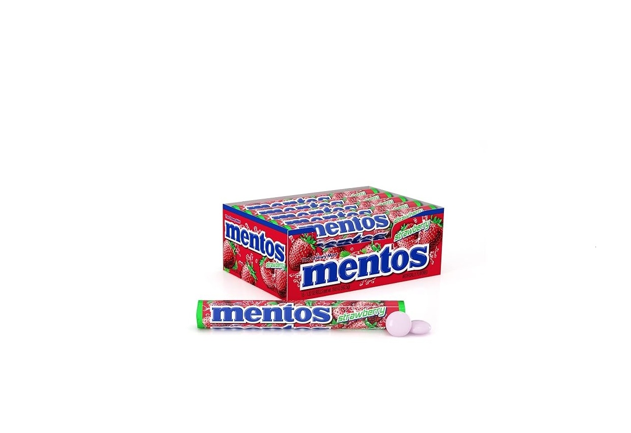 Mentos Strawberry Stick  37Gm (24 Pcs)