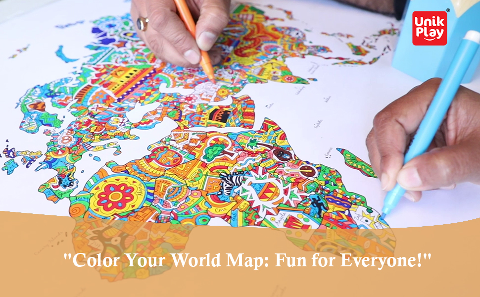 Unik Play Colouring World Map