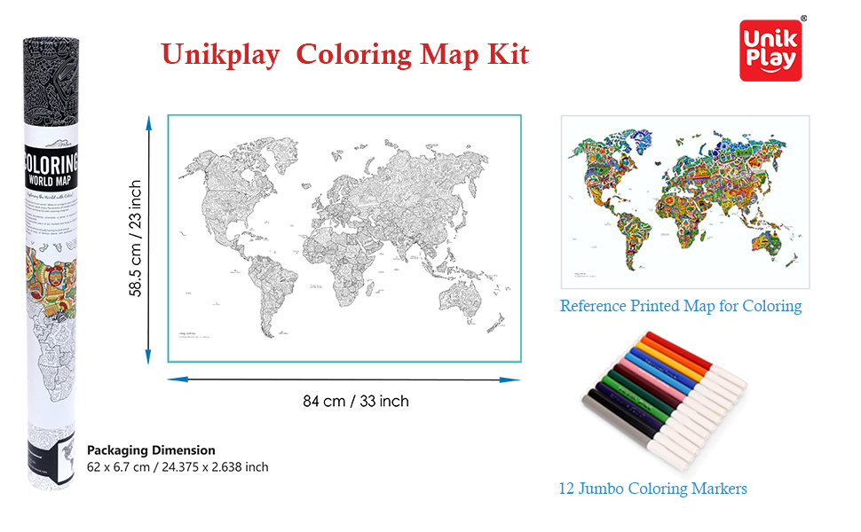 Unique Map Colouring Unik Play Colouring World Map