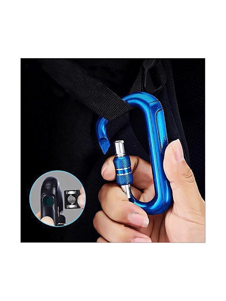 Rechargeable Safety Buckle Clip Usb Windproof Lighter (Color May Vary)
