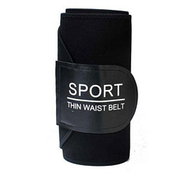 Unisex Black Sport Thin Waist Slimming Belt