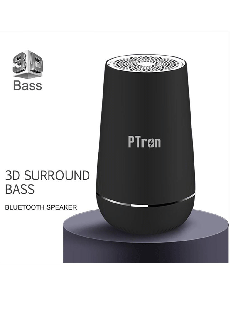 PTron Sonor Pro 4.2V Bluetooth Speaker 6W 360âˆšÃ‡Â¬âˆž Surround Sound Portable Wireless Speaker