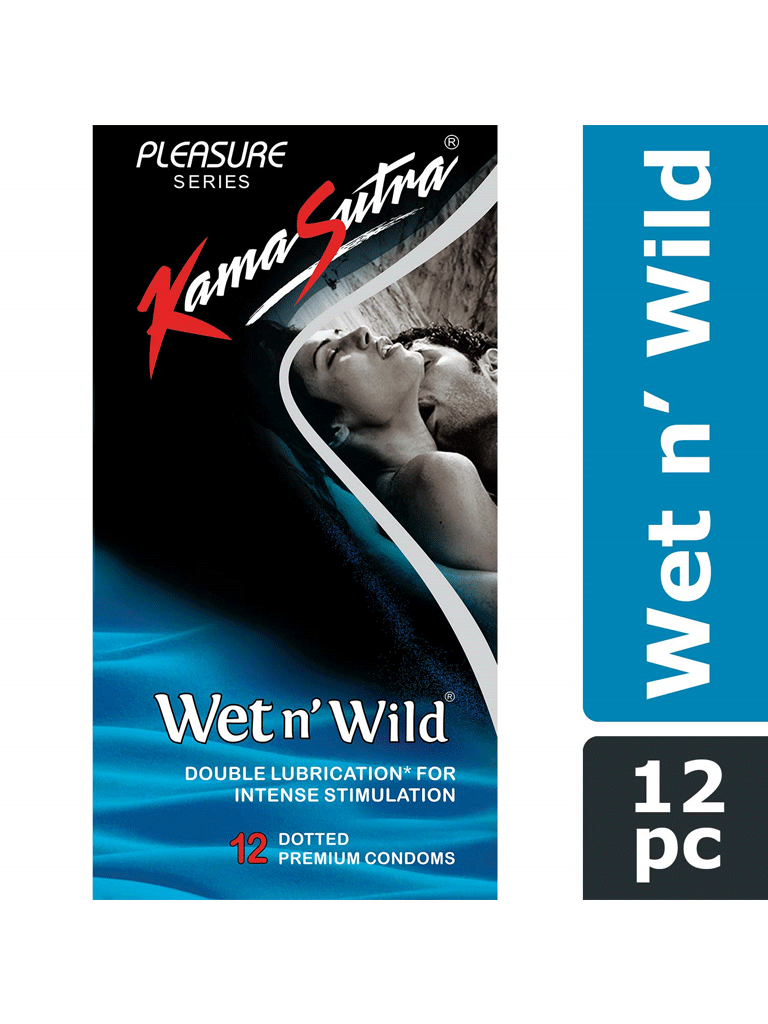 Kamasutra Wet And Wild Condoms Double Lubrication With Dotted Texture