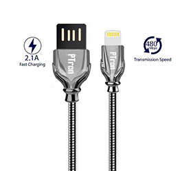 PTron Falcon Pro 2.1A Metal Cable for iPhone