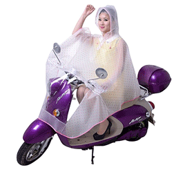  Fancy Dotted Single Scooty Poncho Raincoat
