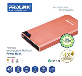 Prolink Power Bank 10000mAh with 3.0 Fast Charging PPB1001
