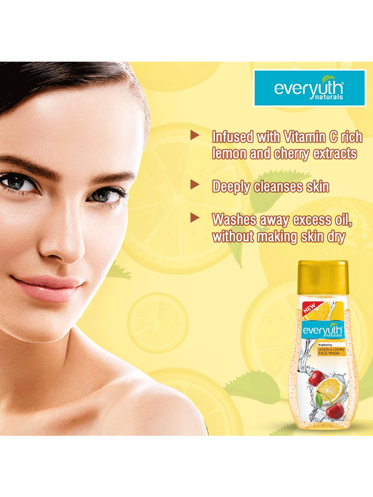 Everyuth Naturals Brightening Lemon And Cherry Face Wash