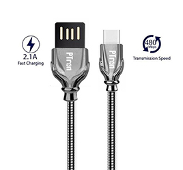 PTron Falcon Pro 2.1A Metal Cable Type C