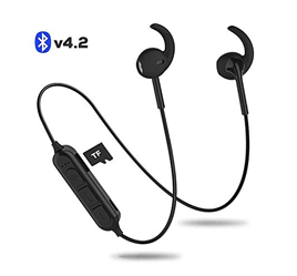 PTron Avento Pro Headphone v4.2 Sports Earbuds with TF Card Reader Earphone Bluetooth Headset