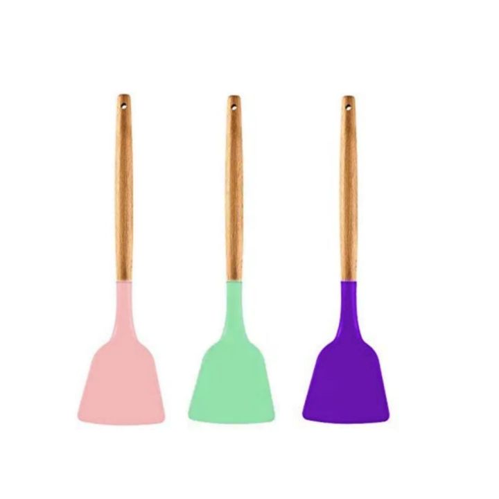 Wooden Handle Silicon Spatula
