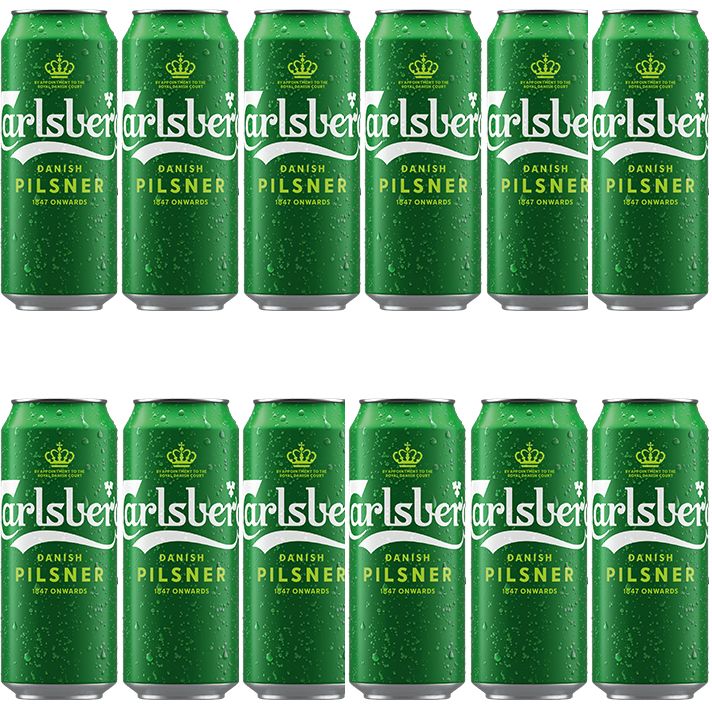Buy Carlsberg Can Beer 500ml 12pcs only at smartdoko