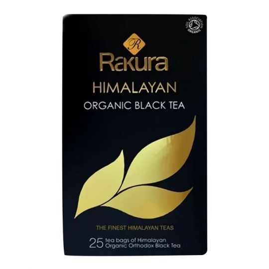 Rakura Himalayan Organic Black Tea 100 Tea Bags Envelope