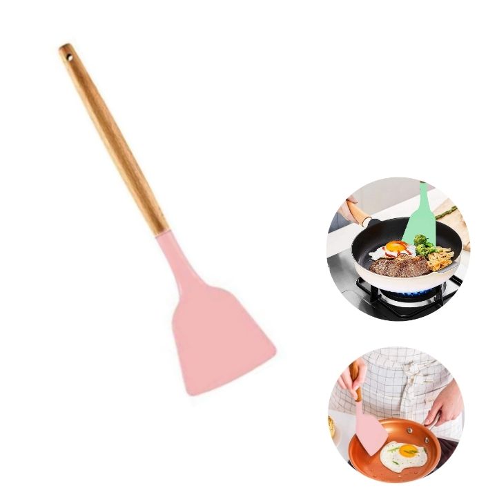 Wooden Handle Silicon Spatula