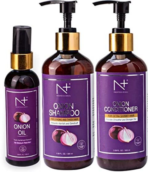 N+ Professional Anti Hair Fall and Anti Dandruff Spa Onion Oil +Shampoo ...