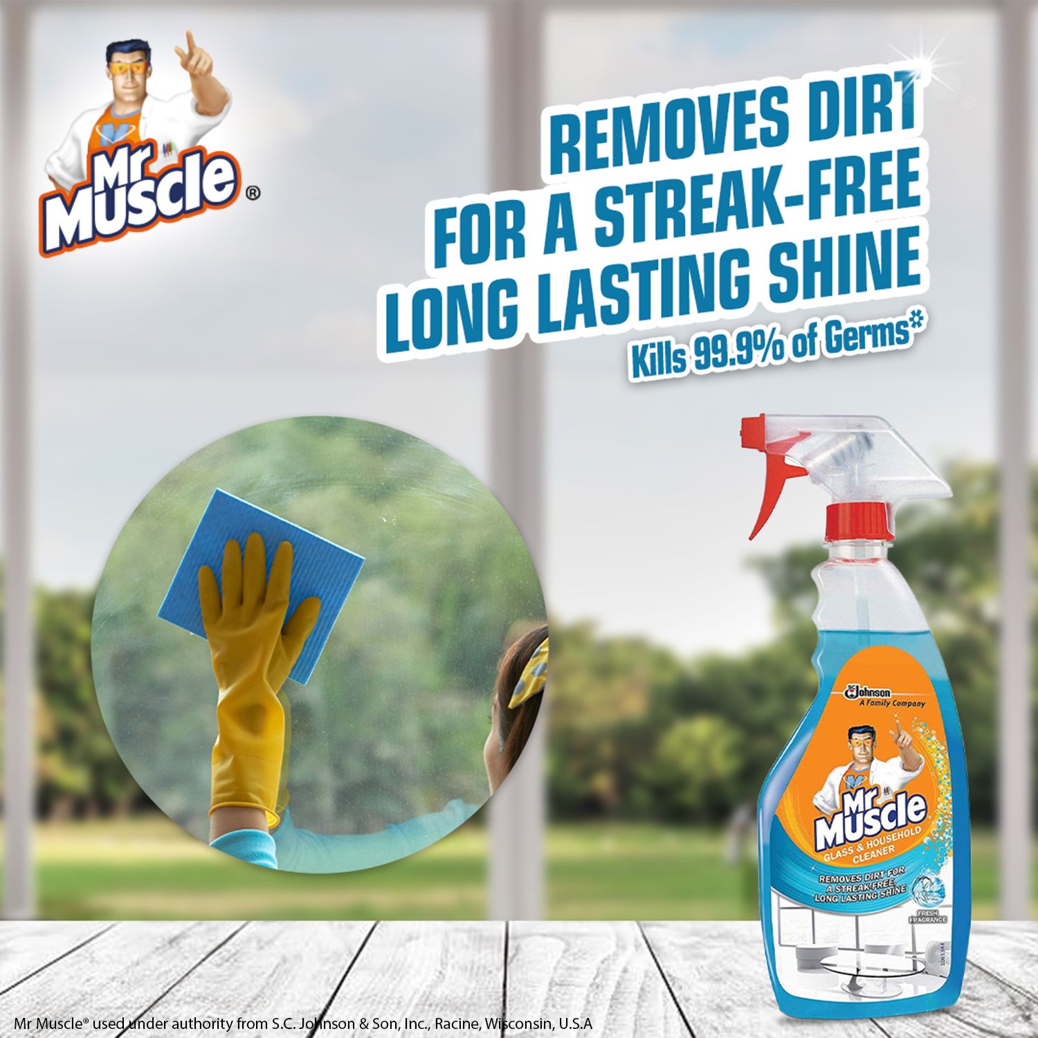 Mr Muscle Glass & Household Cleaner Spray 500 ml Removes Dirt For a