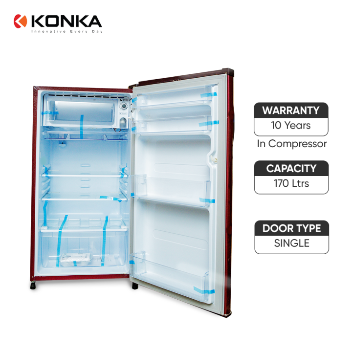 KONKA Refrigerator 170 Ltrs Single Door (KRF/KRFF170W/B)