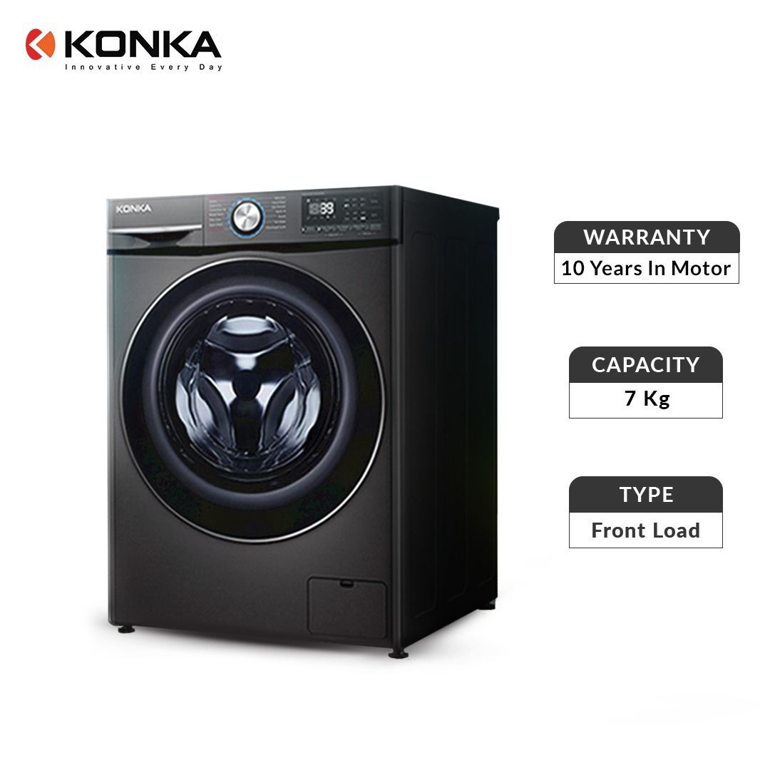 KONKA Washing Machine 7 KG Fully Automatic Front Loading (XQG12L21)