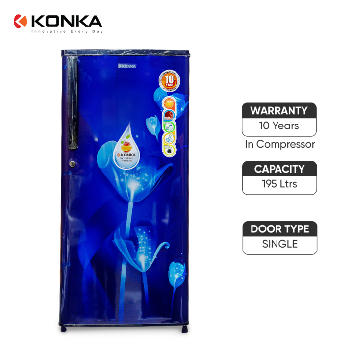 KONKA Refrigerator 195 Ltrs Single Door (KRF/KRFF195W/B)