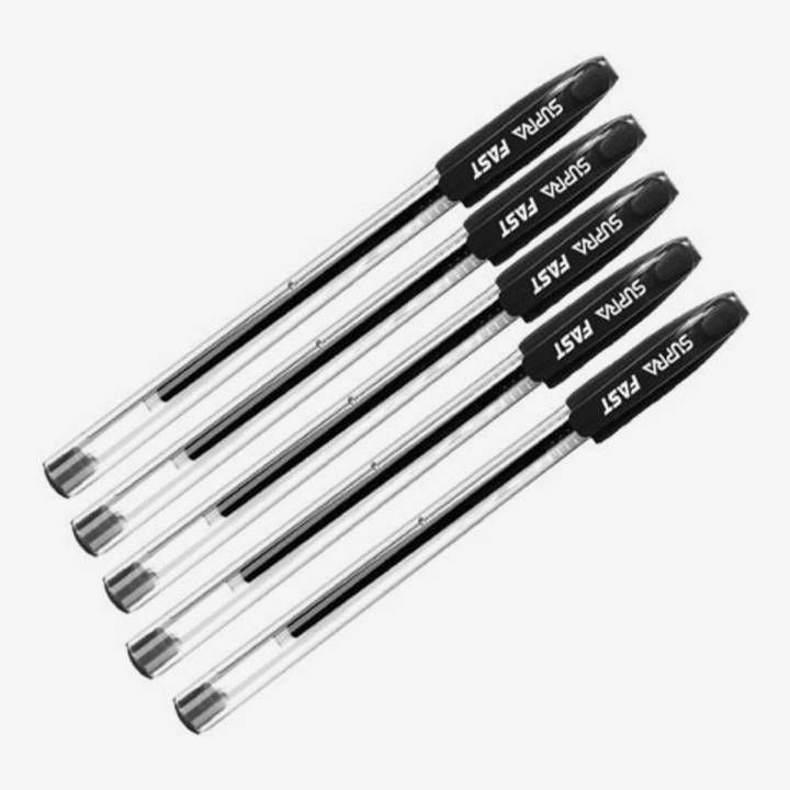 Supra Fast Ball Pen Black Color(5 pcs)