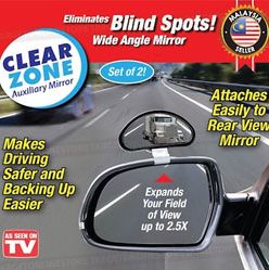 2pcs Universal Car Eliminate Blind Spot Auxiliary Mirror Clear Zone