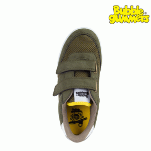 Bata Bubblegummers Boys Khaki Double Velcro Sneakers 3517051