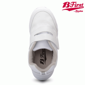 Bata B.First Velcro Strap Kids Unisex School Shoes (White) 3811571
