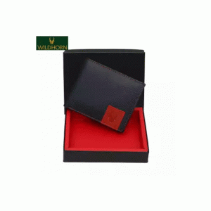 WildHorn Blue Men's Genuine Leather RFID Protected Wallet (WH1003B)