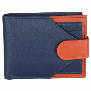 WildHorn Nepal Funky Blue Men's Genuine Leather Wallet with Cardholder (WH 553B)