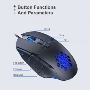 iMICE T90 8 Keys 7200DPI USB Wired Luminous Gaming Mouse