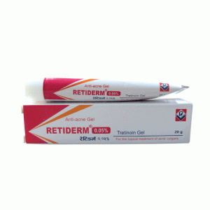Retriderm Anti Acne Gel 0.05% Tretinoin Gel Treats Acne Keeps Skin Pores Clear 20g Pack of 2