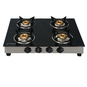 Instacook 4 Burner Automatic Glass Top Gas Stove