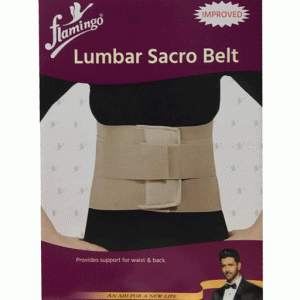 Flamingo Lumbar Sacro Belt For Lower Back Pain, Improves Posture Medium Size