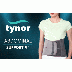 Tynor Abdominal Support 9" Light Weight And Sleek Construction, Provides Comfortable Support For Waist Line Reduction And For Mothers After Delivery 1 Pcs