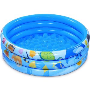 Kids Inflatable 3 Rings Round Swimming Pool