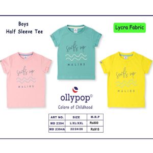 Ollypop Boys Half Sleeve Tee MD2394/MD2394A