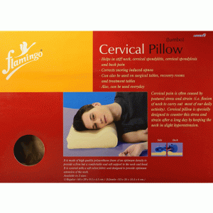 Flamingo Cervical Pillow Neck Support, Provides Firm, Soft And Comfortable Support to Neck And Head (Free Size, Beige) Pack of 1