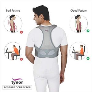 Tynor Clavicle Brace Posture Corrector for Women & Men Adjustable Back Straightener For Upper Back Pain Relief, Correct Slouching, Hunching & Bad Posture