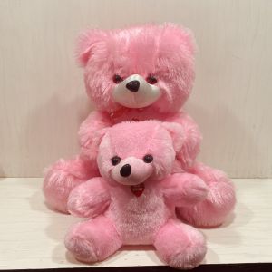 Pink 2Pcs Teddy Bear Small Stuffed Toy