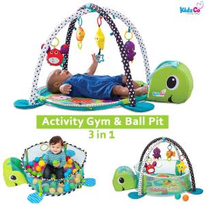 Newborn Play Activity Gym and Ball Pit - 4 Toys and 30 Balls