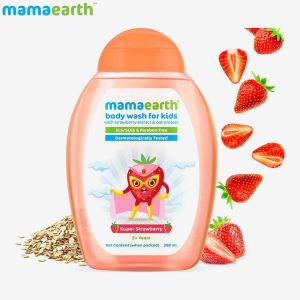 Mamaearth Super Strawberry Body Wash for Kids With Strawberry & Oat Protein - 300 ml
