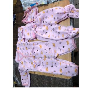 Newborn 5-Piece Sets, Baby Cotton Clothes Long Sleeve for 0-3M- pink