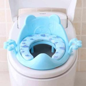 Baby Soft Toilet Potty Seat With Handle ( Color and Design may Vary)
