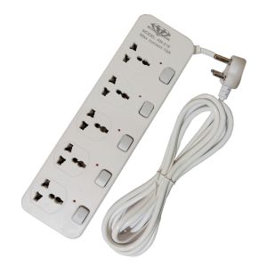 KOHINOOR (KN-215) Surge Protector 100% Copper Accessories 5 Port 2500W (13A) 3 Pin Universal Authentic Extension Multiplug