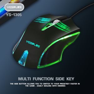 Yesplus YS-1305 Super Quality USB Wired 6D Gaming RGB Mouse