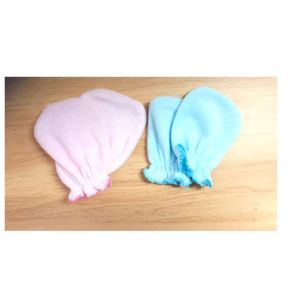 Cute and Colourful New Born Baby Hand Gloves 0 to 12 months - 2 pair