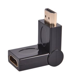 HDMI 1.4 Angled Swivel Type Male to Female 90° 180° 270° Rotating Cable Extend Gold Plated Adapter Connector With 4K & HDR Support